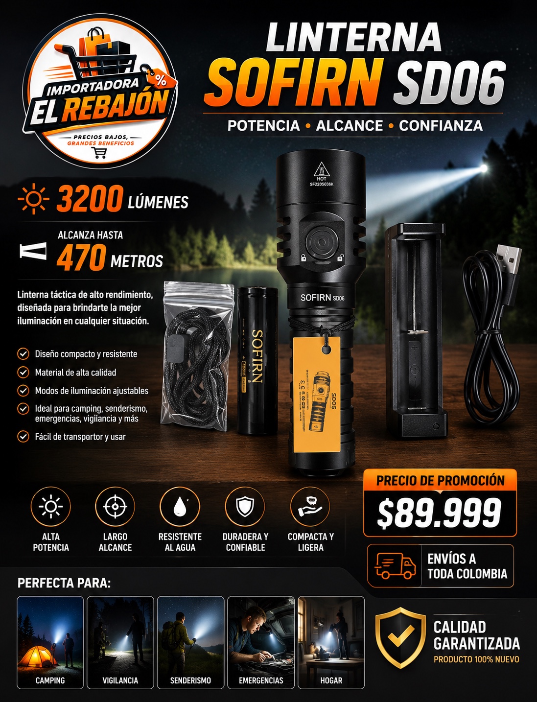 Linterna Sofirn SD06 El Rebajón